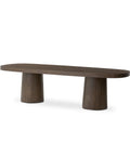 Valen Dining Table - Rustic Brown Oak Veneer