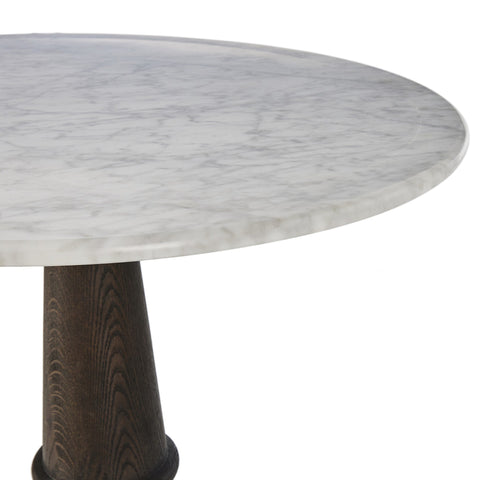 Goetz Bistro Table - Honed White Marble