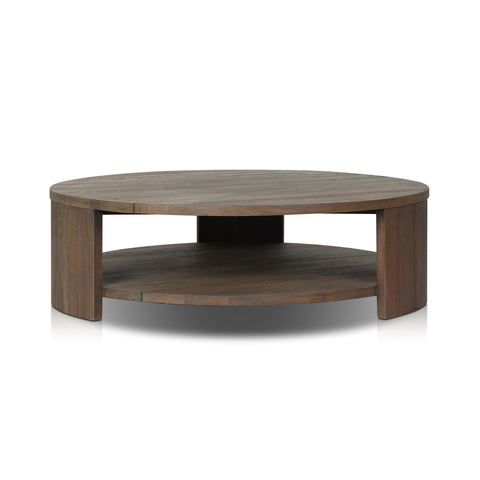 Roca Outdoor Round Coffee Table - Stained Heritage Brown-FSC