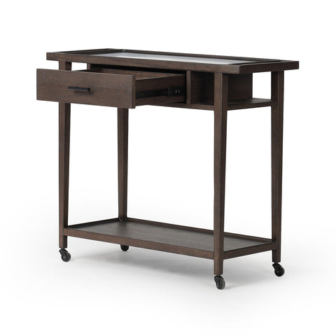 Dorrit Bar Cart - Brown Oak