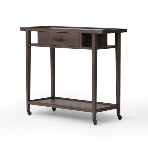 Dorrit Bar Cart - Brown Oak