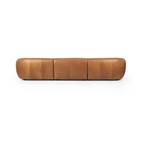 Saldana 3Pc Sectional Sofa - Lorento Cognac