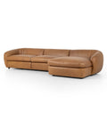 Saldana 3 Piece Sectional W/Chaise - Lorento Cognac