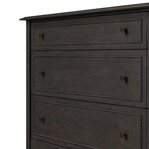 Maggie 6 Drawer Dresser - Smoked Black Oak Veneer