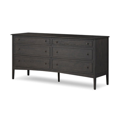 Maggie 6 Drawer Dresser - Smoked Black Oak Veneer