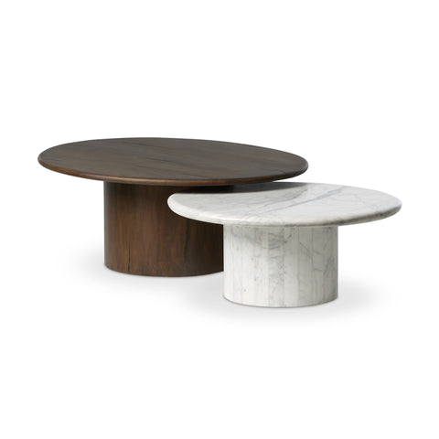 Stuart Nesting Coffee Tables - MIX & Match - White Calacatta Marble