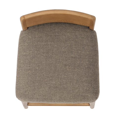 Birches Counter Stool - Natural Oak, Woven Mink Grey-Tan, Organic Modern