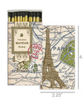 Paris Map Boxed Matches Dimesions
