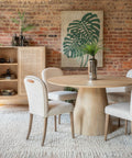 Vintage Greenery I Wall Art + Jessie Dining Chair + Casablanca Round Dining Table
