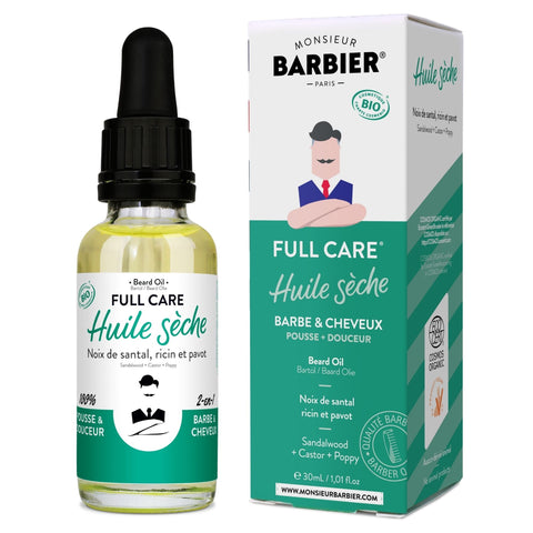Full Care Organic Beard & Hair Care Dry Oil - Monsieur BARBIER - 30mL