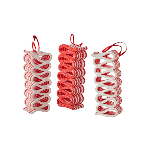 Ribbon Candy Christmas Ornaments Assorted
