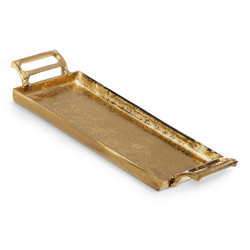 Gold Rectangular Metal Tray