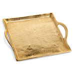 Gold Tray, Square Elevated Home Bar Drink Service
