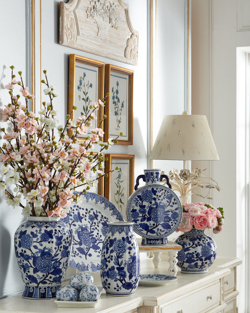 Blue + White Porcelain Decor Buffet Scape Decoration Inspiration