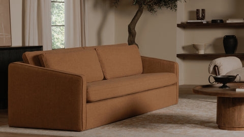 Phoebe Sofa - 91" Rust or Ivory