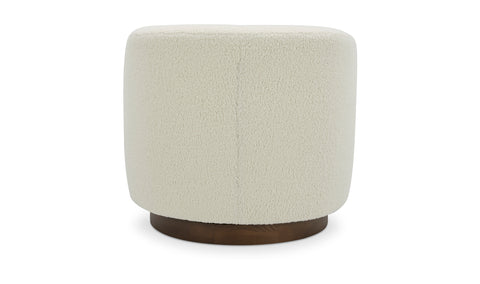 Oscy Swivel Chair - Optic White, Shearling, Atlantic, Cigar
