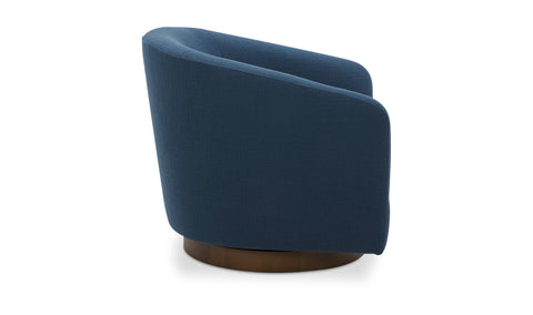 Oscy Swivel Chair - Optic White, Shearling, Atlantic, Cigar