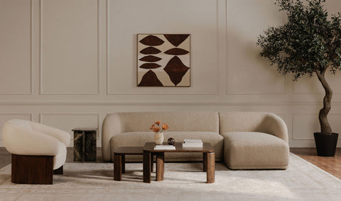 Faye Sectional Sofa - Light Beige