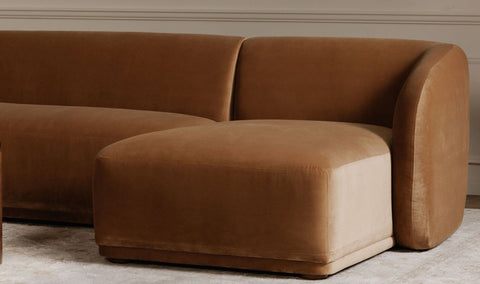 Faye Sectional Sofa - Tan