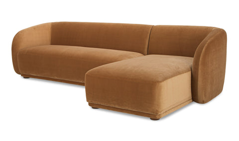 Faye Sectional Sofa - Tan