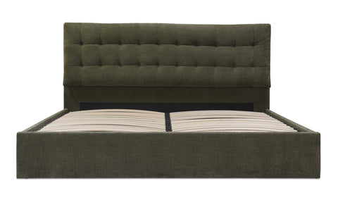 Sebastion King Upholstered Storage Bed - Olive