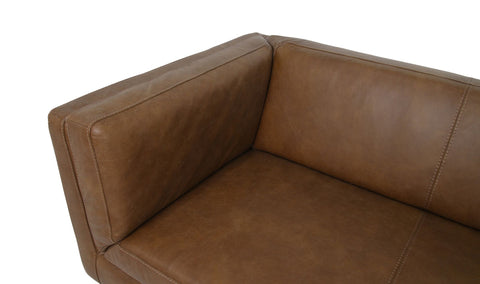 Woods Sofa - Light Tan or Brown Leather
