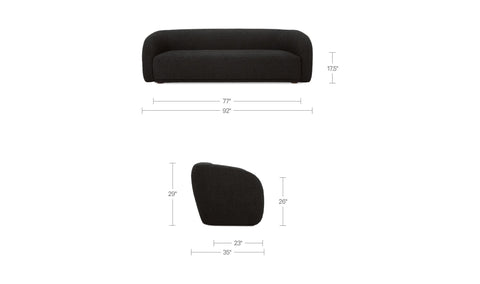 Faye Sofa - Beige, Black or Tan