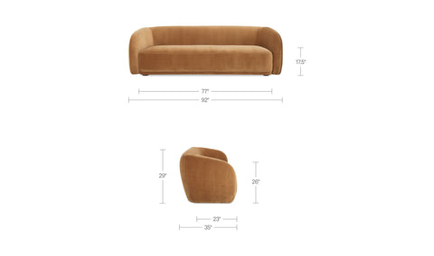Faye Sofa - Beige, Black or Tan