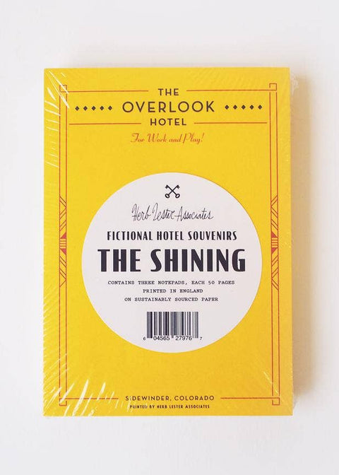 Fictional Hotel Notepad Set - The Overlook Hotel Souvenir from The Shining hotel