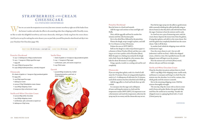 Recipe Strawberries and Cream Cheesecake With Pistachio Shortbread