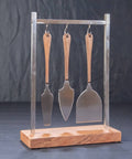 Sparta Cheese Knives on Hanging Stand Great Gift For Cheese Lovers