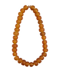 Amber Glass Beads On Jute String Decorative
