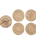 Apollo Hand-Woven Seagrass Coasters, Set of Four