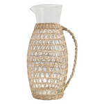 Apollo Glass Pitcher With Seagrass Sleeve