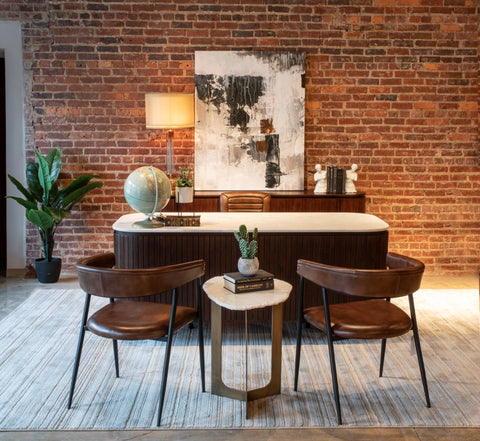 Kitchen Table Reno Reno High End Meodern Side Table- Marble and Brass - Organic Shape – Domaci