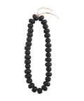 Black Glass Beads On Jute String Decorative