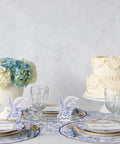 Blue Regal Peacock Paper Runner English Tea Party Design Table Inspiration Inspo