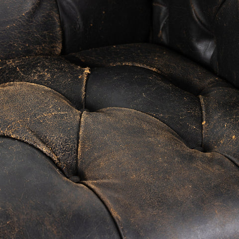 Maxx Leather Sofa 95", Destroyed Black