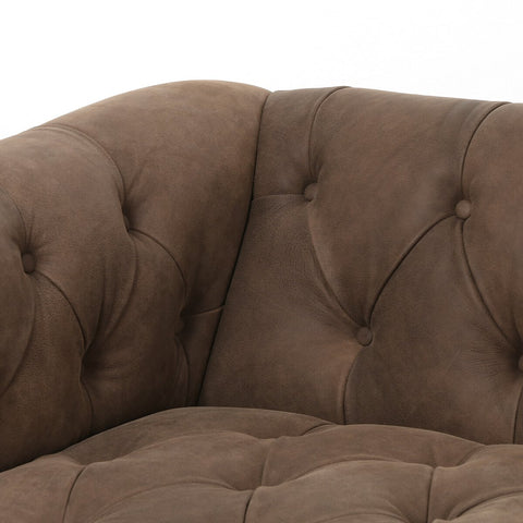 Maxx Leather Sofa 95", Umber Grey