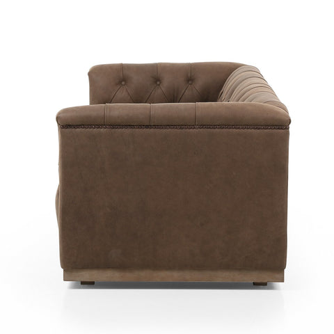 Maxx Leather Sofa 95", Umber Grey