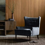 Clermont Chair-Charcoal Worn Velvet