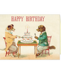Cavallini "Happy Birthday Dogs & Cake" Greeting Card