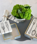 Classic Cutlery Design Paper Guest Napkins Hester & Cook