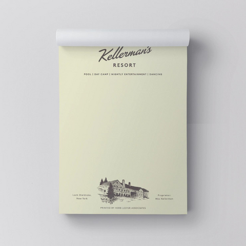 Fictional Hotel Notepad Set - Kellerman's Resort