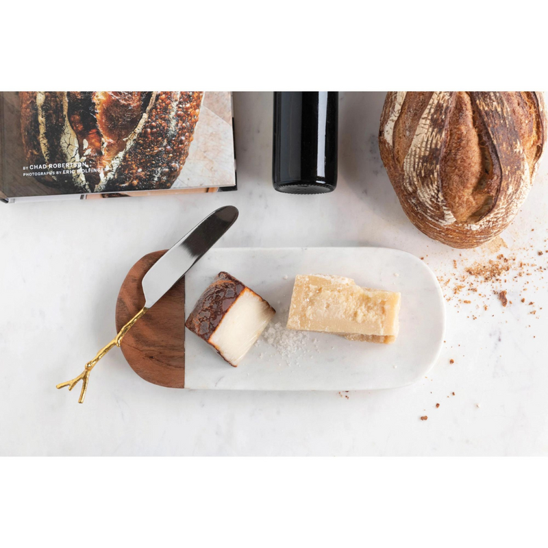 Eugenia Marble And Acacia Wood Tray + Cutting Board + Cheese Board