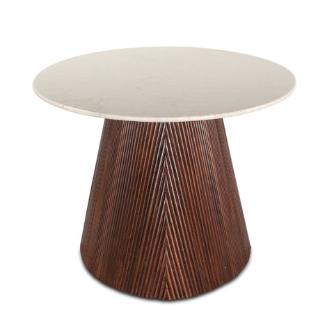 Amalfi Mango Wood and White Marble Dining Table