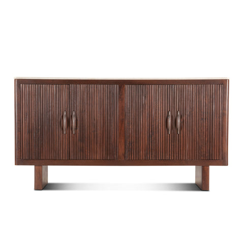 Amalfi Mango Wood and White Marble Sideboard