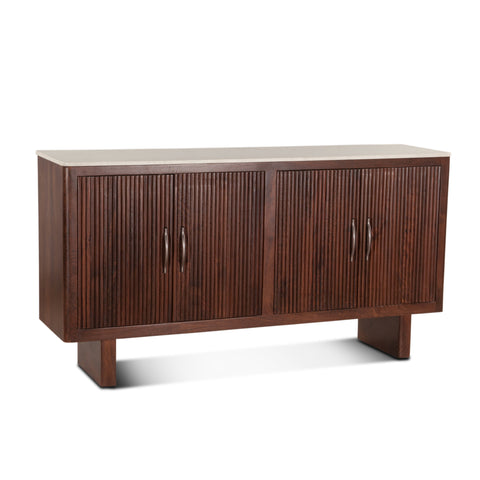 Amalfi Mango Wood and White Marble Sideboard