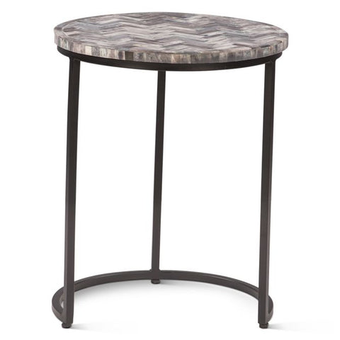 Calico 20" Nesting Tables in Chevron Pattern, Set 2