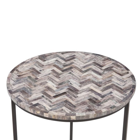Calico 20" Nesting Tables in Chevron Pattern, Set 2